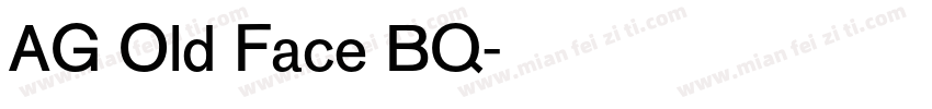 AG Old Face BQ字体转换